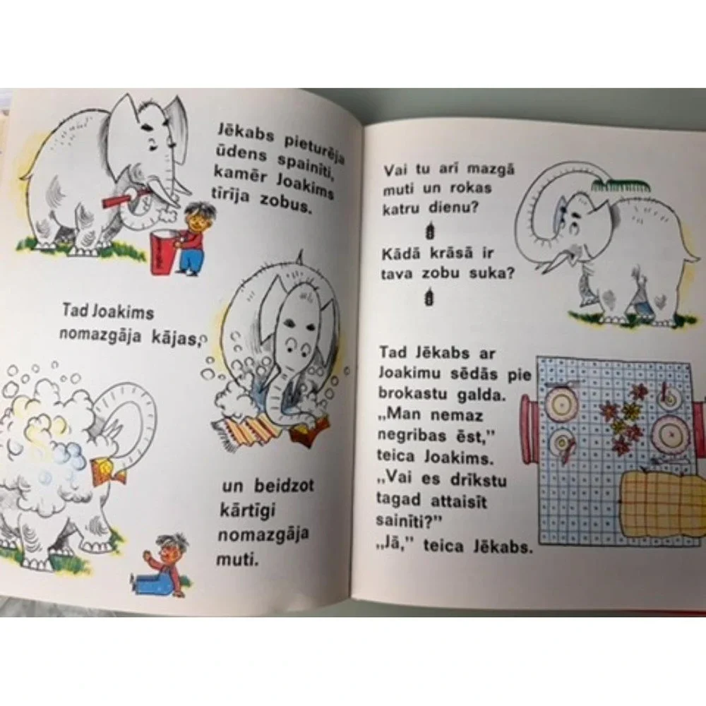 Vintage‎ Latvian Childrens Book Jacob Joachim Illustrated Nursery Decor
